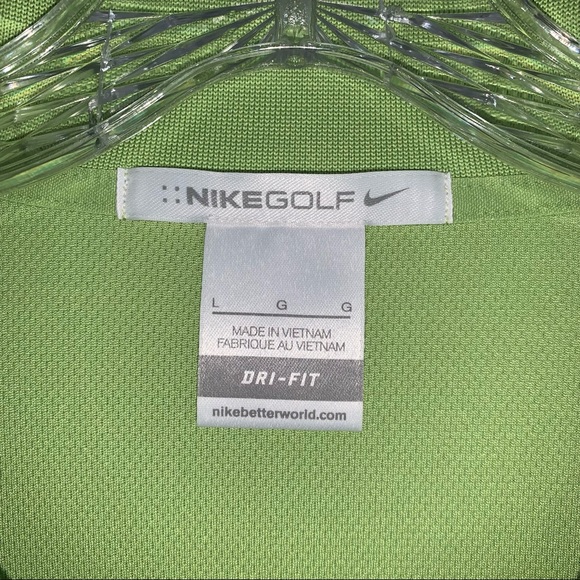 Nike Golf size Large Dri-fit green polo top - Picture 3 of 11